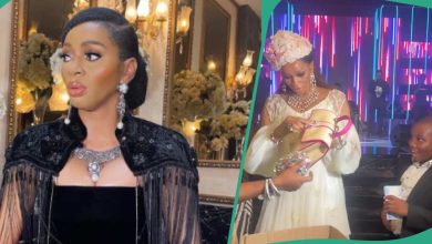 Shade Okoya Gifts Boy Bundle of N1000 at Party, His Reaction Trends: “Rich Aunty No Be by Boubou”