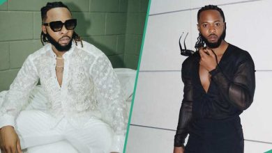 Flavour Flaunts Trimmed Body in Purple Suit, Fans Hail Him: "Only You Knows Your Worth"