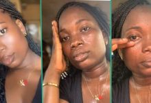 Intense Heat Deals With Lady Who Entered Bus From Ibadan to Benin, Her Makeup Gets Damaged