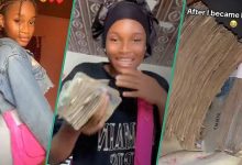 Nigerian Girl 'Swims in Money' after Accepting to Be With Her 'Papito', Video Goes Viral