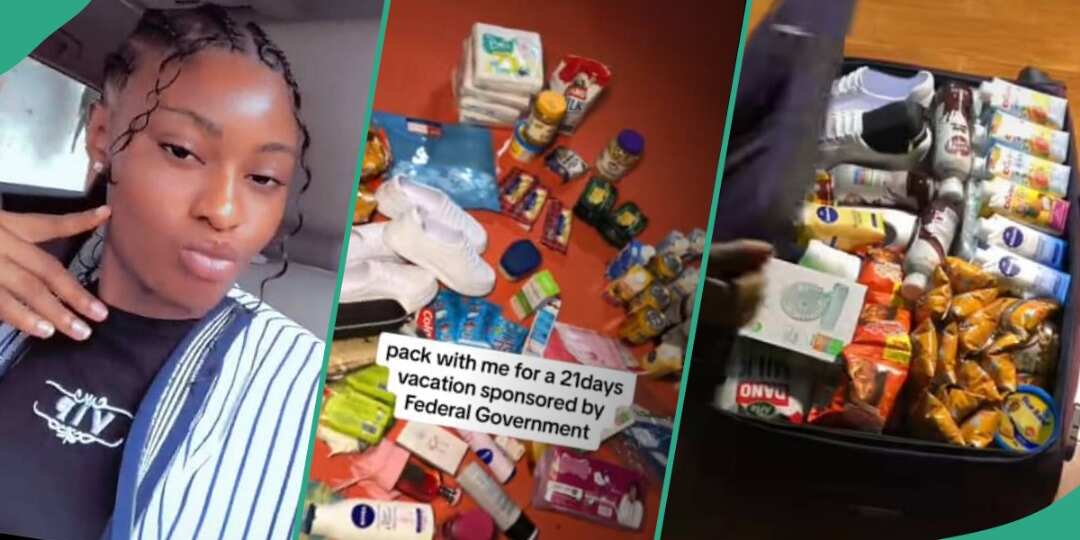 Reactions as Nigerian Lady Packs Boxes Of Provisions for 21 Days Stay at NYSC Camp, Video Trends