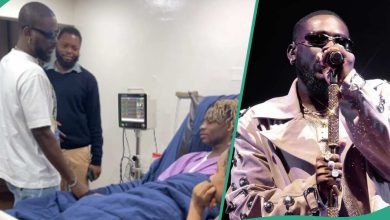 Adekunle Gold Visits Khaid in Hospital Hours After Touching Down Nigeria: "Wetin Happen to Him?"