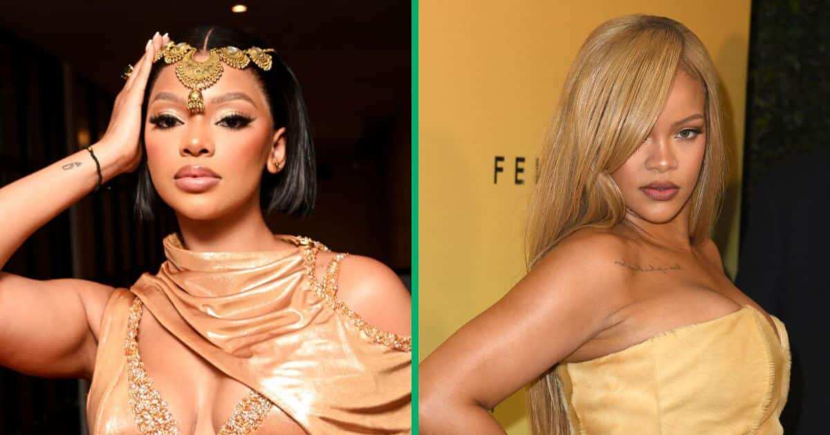 Mihlali Shares Stunning Picture With Rihanna at New Fenty Beauty Product Launch; "She Ate Riri Up"