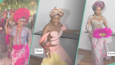 Bride Unveils Her Bridesmaids in Colourful Asoebi Attire, Netizens React: "I Prefer Karis' Outfit"