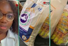 Nigerian Lady Exposes Church's Address After Getting Spaghetti, Rice, Noodles First-timer's Fifts