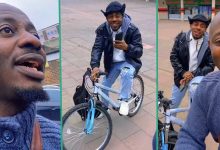 Japa: Man Who Has Two Cars While in Nigeria Rides Bicycle to Work After Relocating Abroad