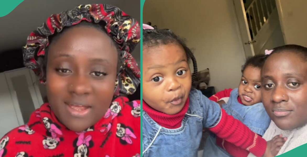 "Living Abroad With No Help": Nigerian Mum of 3 Toddlers Shows Her Crying Kids in Touching Video