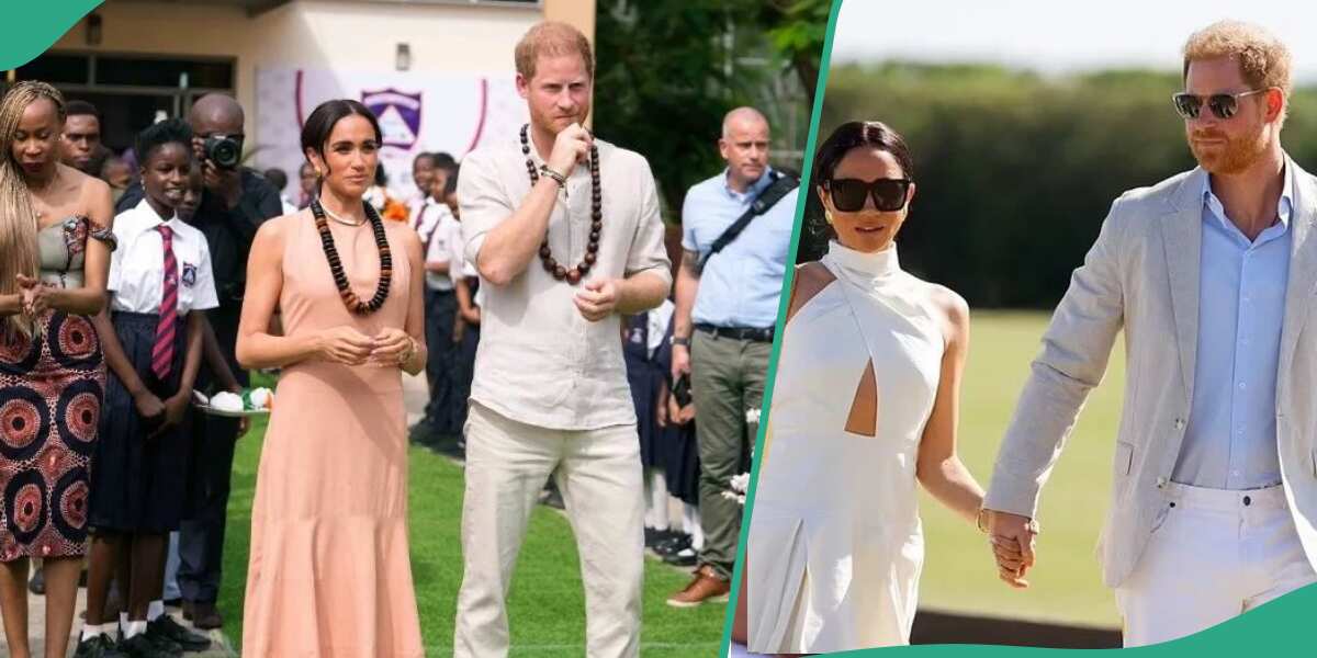 “Awwwn, They Look Sweet”: Images of Meghan Markle and Prince Harry Visiting a School in Abuja Trends