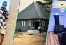 Young Millionaire Builds House with Cement Blocks, Furnishes Interior, Uses High Roof