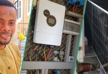 Electricity Tariff: Man Installs Solar in his House, Leaves NEPA, Shows off Batteries, Inverter