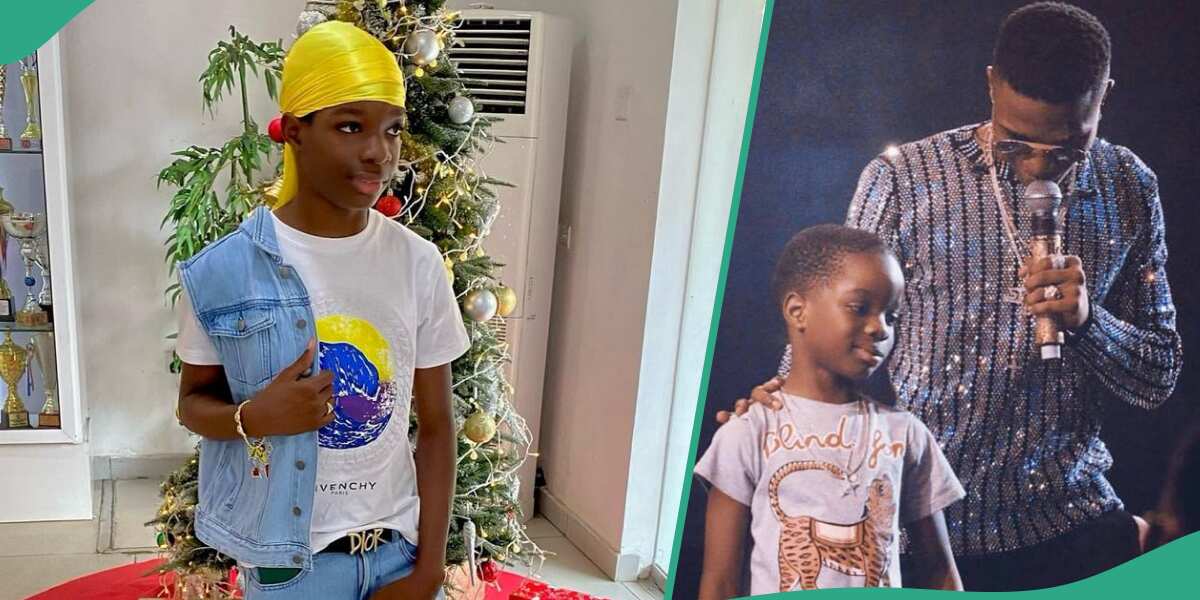 “Amazing And Blessed Son”: Wizkid’s First Son Clocks 13, Mum Gushes, Shows Off His Shoe Collection