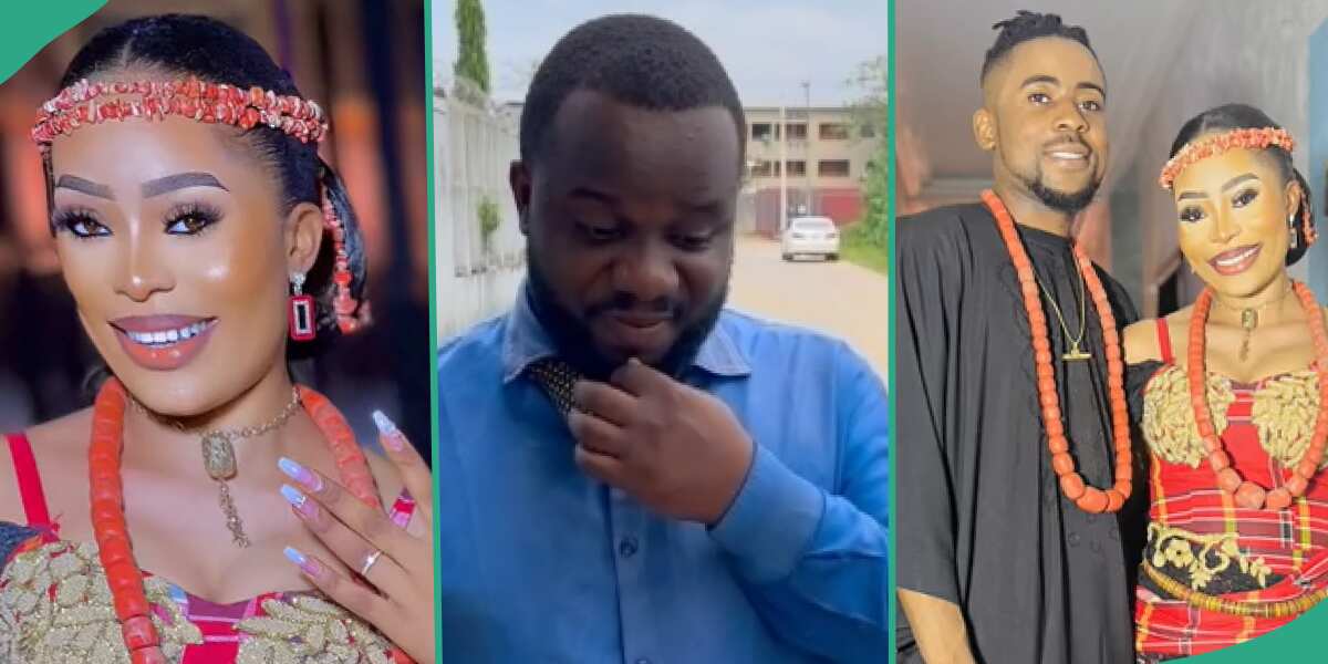 Lady Marries Man He Met in Comment Section of Sabinus' Facebook Page, Wedding Video Surfaces Online