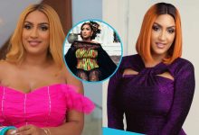 AMVCA 2024: Juliet Ibrahim Wears Black See-Through Billowing Sleeve Gown Designed With Kente Bustier