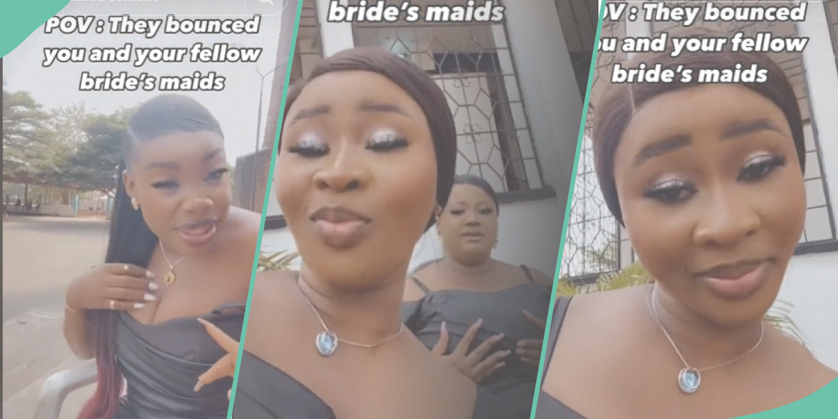 Bridesmaids Bounced Out From Church Wedding Over Their Outfits, Many React: "It's Proper Discipline"