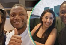 Oyinbo Lady Takes Handsome Nigerian Man on Date in UK, Photos Capture Attention Online