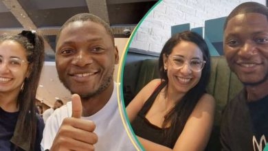 Oyinbo Lady Takes Handsome Nigerian Man on Date in UK, Photos Capture Attention Online