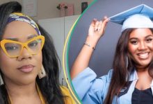 Stella Damasus’ Daughter Graduates From US University, Fans Try to Differentiate Them: “Ur Twin”