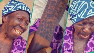 "She Used to Be a Baddie": Video of Nigerian Grandma Covered in Tattoos Goes Viral, People React