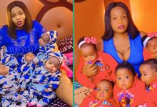 God Takes Away Barreness From Nigerian Woman's Family, Gives Her Beautiful Quintuplets