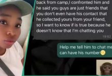 Chat Leaks as Suspicious Girlfriend Queries Female Corper Who Snapped With Her Man in Camp