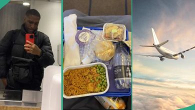 Man Who Flew With Air Peace From London Gatwick to Lagos Breaks Silence on Food Served Mid-air