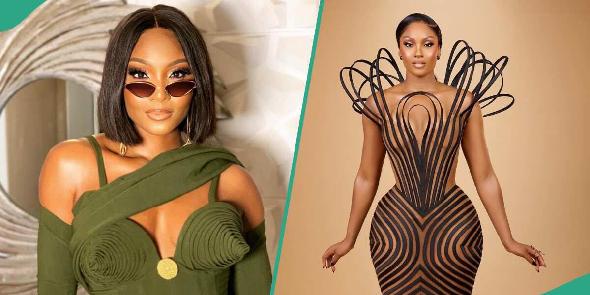 Osas Ighodaro Gives Show-Stopping Look in Lovely Trad Outfit, Fans Hail Her: "Na You Dey Reign"