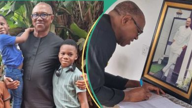 Junior Pope: Peter Obi Pays Condolence Visit to Actor’s Family, Consoles His Wife, Mum in Video
