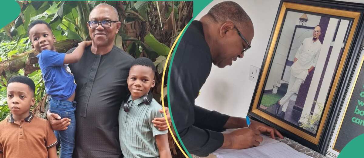 Junior Pope: Peter Obi Pays Condolence Visit to Actor’s Family, Consoles His Wife, Mum in Video