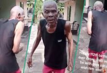 "He Is Still Strong at 112 Years": Lady Shares Video of Her Father Dancing Energetically in Compound