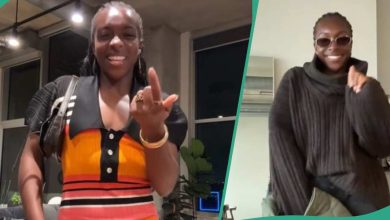 Super Falcons Star Michelle Alozie Showcases Her Cheerful Dance Moves in Stunning Gown