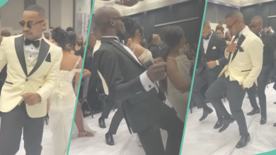 Couple, Groomsmen, and Bridesmaids Wear Cute Attire, Deliver Exciting Dance Performances at Wedding