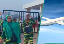 Nigerians Arrive at Airport in Matching Clothes for Hajj Pilgrimage to Saudi Arabia