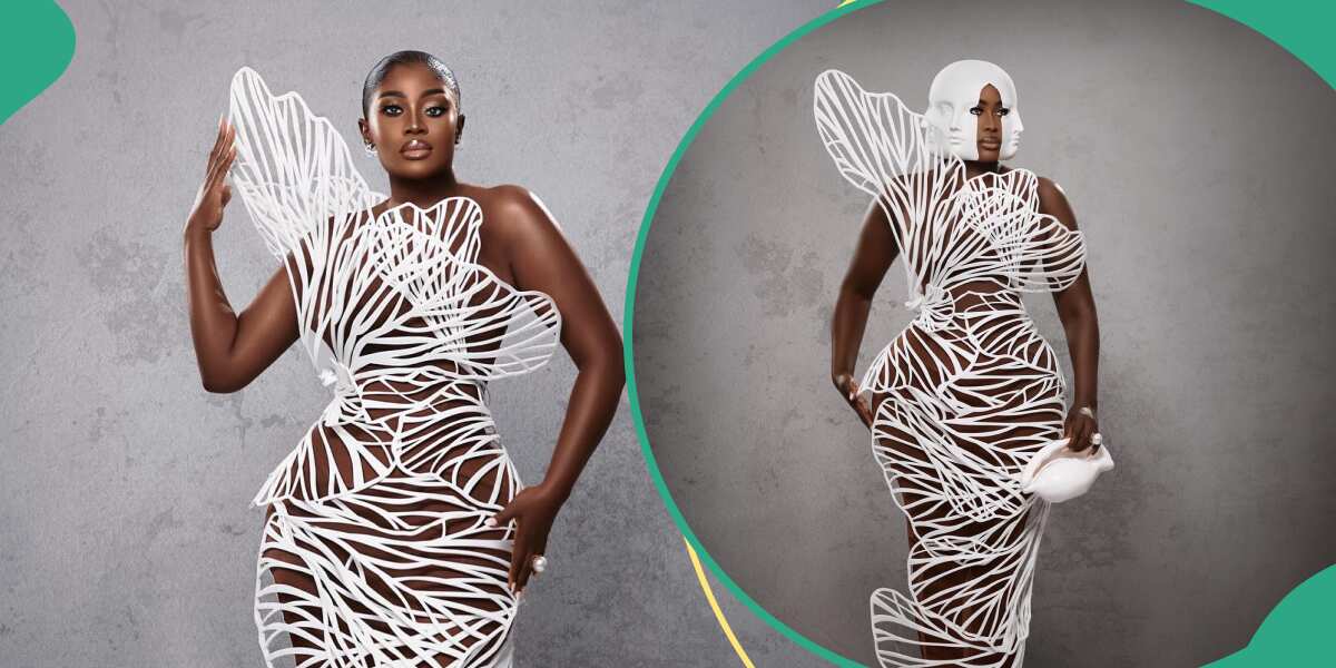 Designer Recreates Actress Nana Addo's 3D White Dress, Netizens Drag Her: "Dey Have Started O"