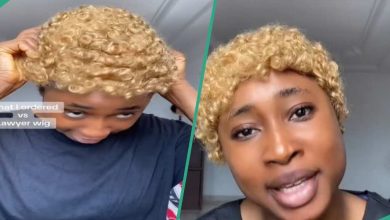 Lady Orders Cute Gold Wig, Gets Funny Style, Many Ask Her to Become a Lawyer, Video Trends