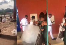 Strong UNIZIK Bride Writes 2 Papers on Her Wedding Day, Spotted at Exam Venue With Bridesmaids