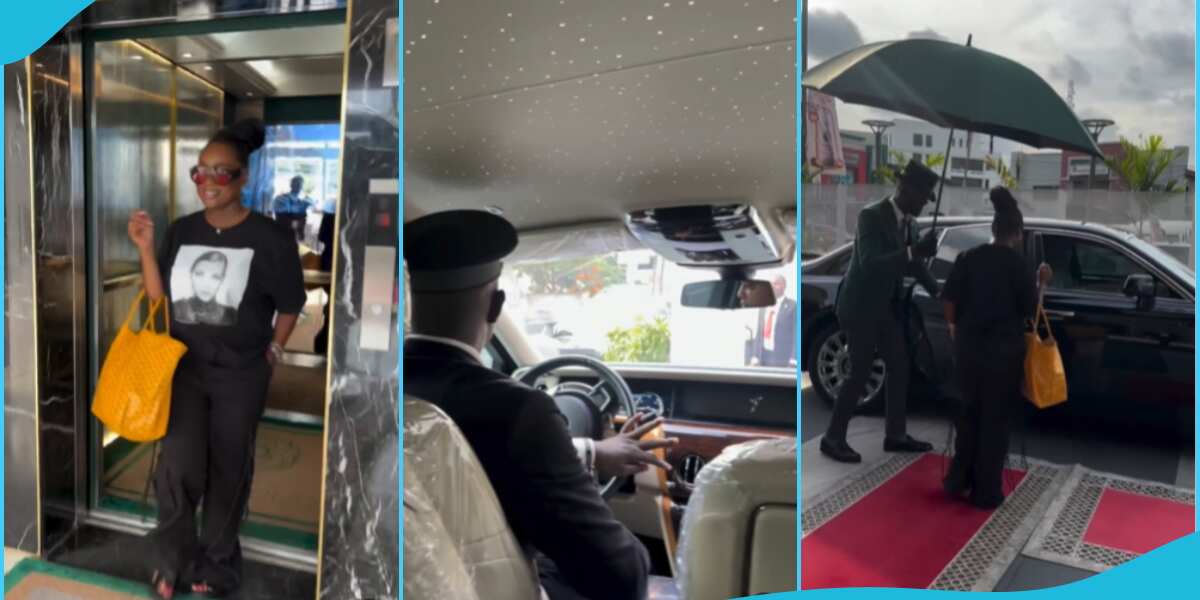 Jackie Appiah Gets Treated Like A Queen In Nigeria, Rides In Rolls Royce As She Returns To Ghana