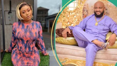 Sarah Martins blasts Yul Edochie for calling Jnr Pope backstabber, Fans react: "Try get conscience"