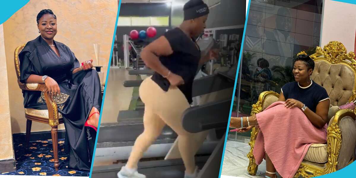 Actress Portia Asare Flaunts Big Curves in Tight Gym Outfit As She Runs On Treadmill: "No Slim Tea"