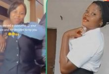 "Please Vacancy Dey Your Workplace?" Waitress Trends as She Displays N200k Tip Customer Gave Her