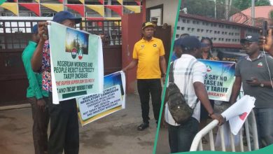 BREAKING: Furious NLC Members Storm Discos in Nigerian States Over Electricity Tariff, Photos Emerge