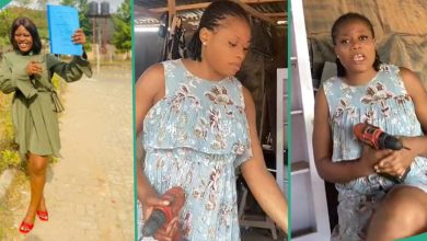 Courageous Lady Who Spent Years in University Drops Degree, Learns Handwork and Becomes a Carpenter