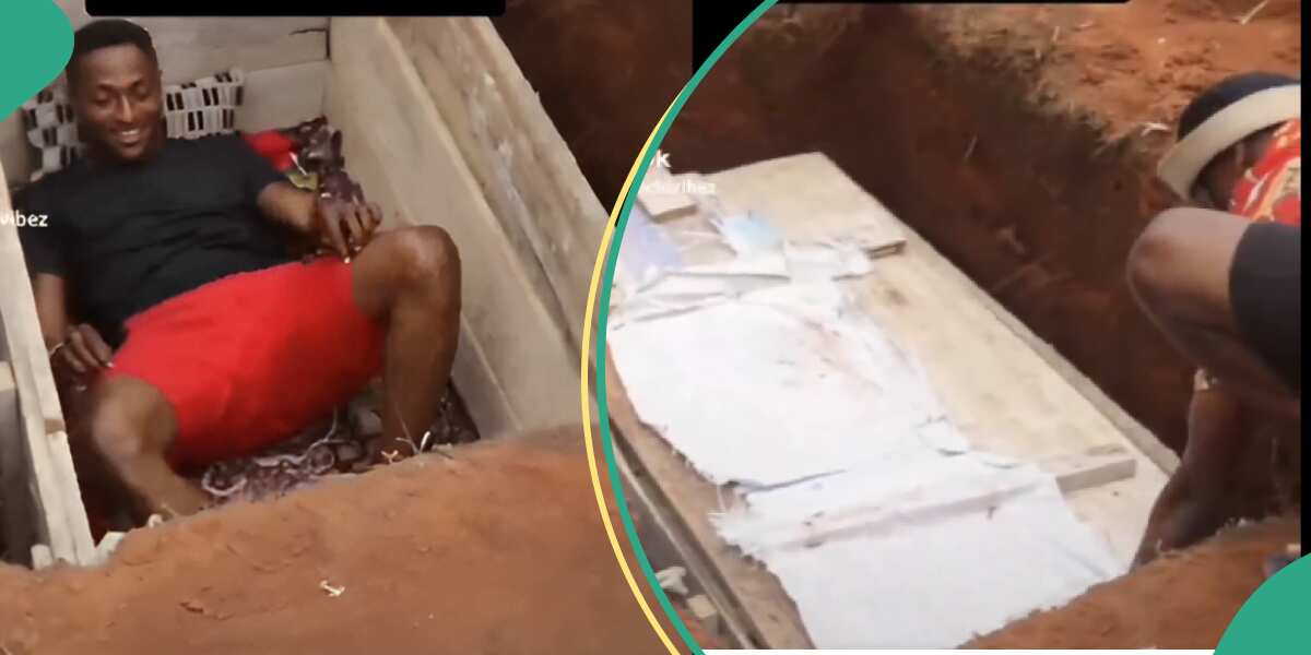 “Unbelievable”: Nigerian Man Takes On 24-Hour Challenge To Be Buried Alive in Coffin, Video Trends
