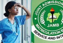 Nurse Who Registered For JAMB UTME Cries Inside Hospital As She Scores Below 200 Marks in Aggregate