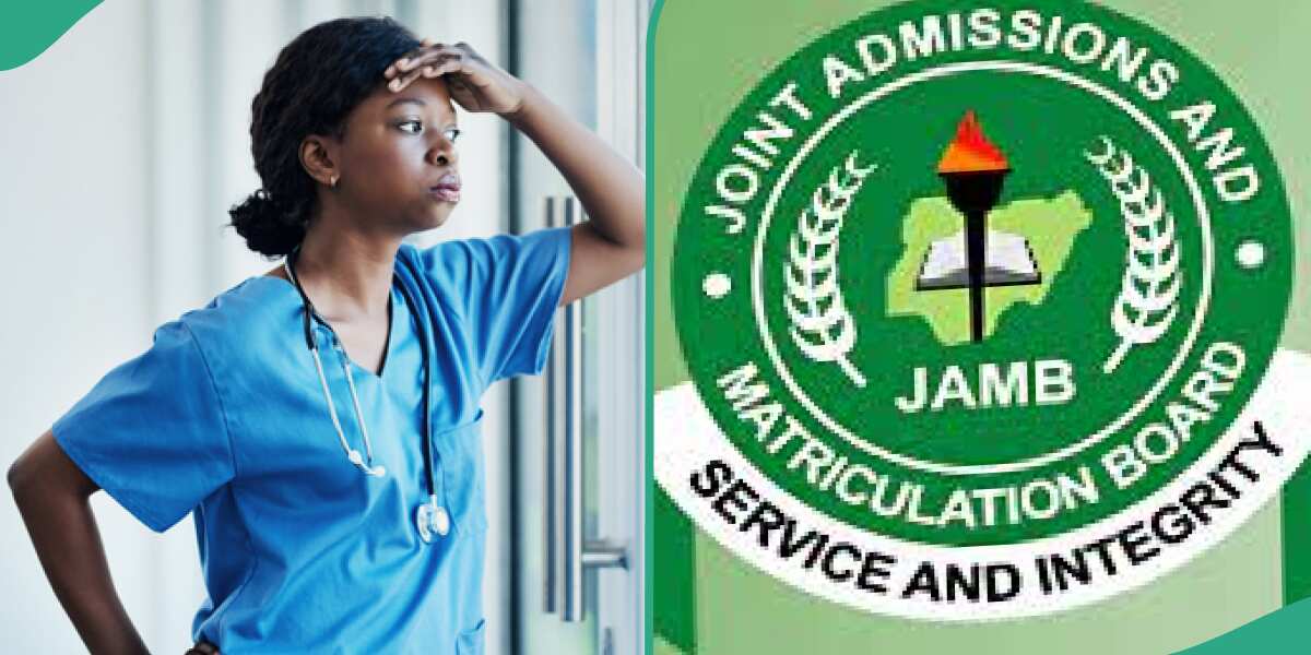 Nurse Who Registered For JAMB UTME Cries Inside Hospital As She Scores Below 200 Marks in Aggregate