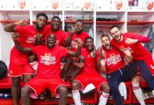 Peter Olayinka celebrates first championship in style