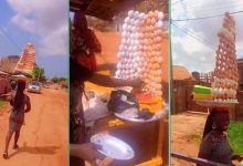 "She Broke the Laws of Physics": Egg Hawker Trends over How She Arranged Eggs Like Storey Building