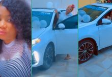 Nigeria Man Buys Expensive Toyota Car For His Wife As Push Gift After She Welcomed Baby Boy