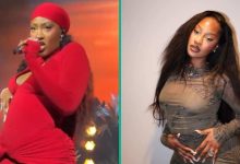 Tems Causes Stir As Video of Her Dance Moves On Stage Goes Viral: “Which Kain Mumu Dance Be This?”