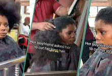 Nigerian Girl Cuts Long Hair after Boyfriend Complained It Was Causing Attention from Men