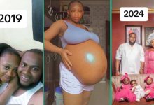 "4 Children in 5 Years": Lady And Her Husband Welcome Quadruplets, Inspiring Photos Go Viral